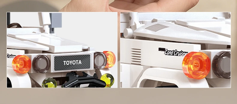 Konstruktoriaus kaladėlės CaDA Visureigis Toyota Land Cruiser FJ40 1:24 374 elementai C55042W