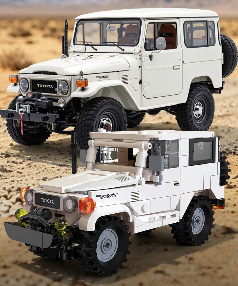 Konstruktoriaus kaladėlės CaDA Visureigis Toyota Land Cruiser FJ40 1:24 374 elementai C55042W