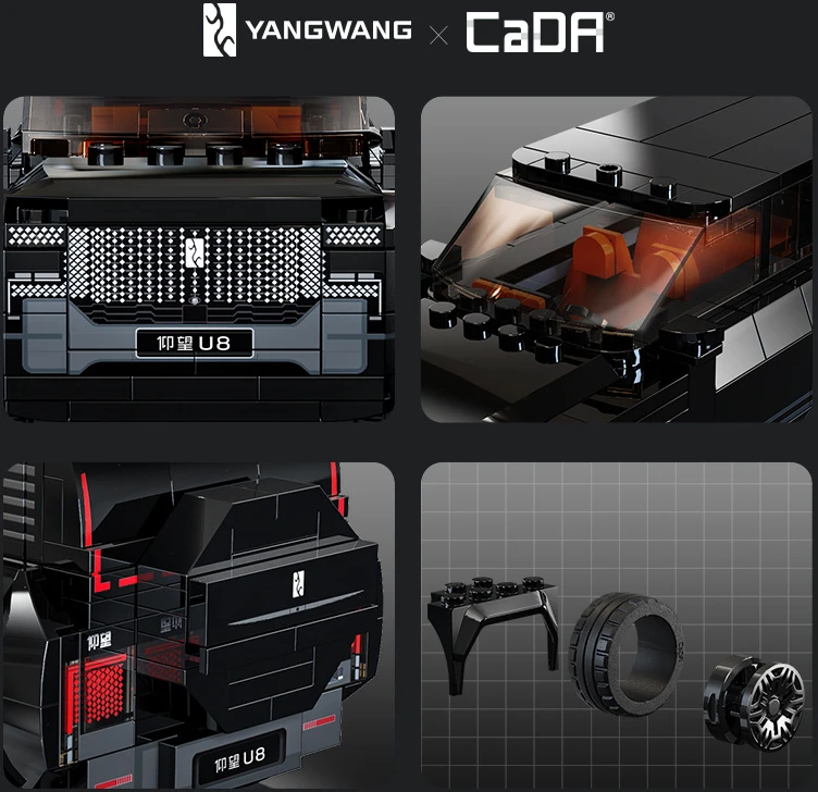 Konstruktorius CaDA Visureigis SUV YANGWANG U8 1:24 304 elementai C55046W