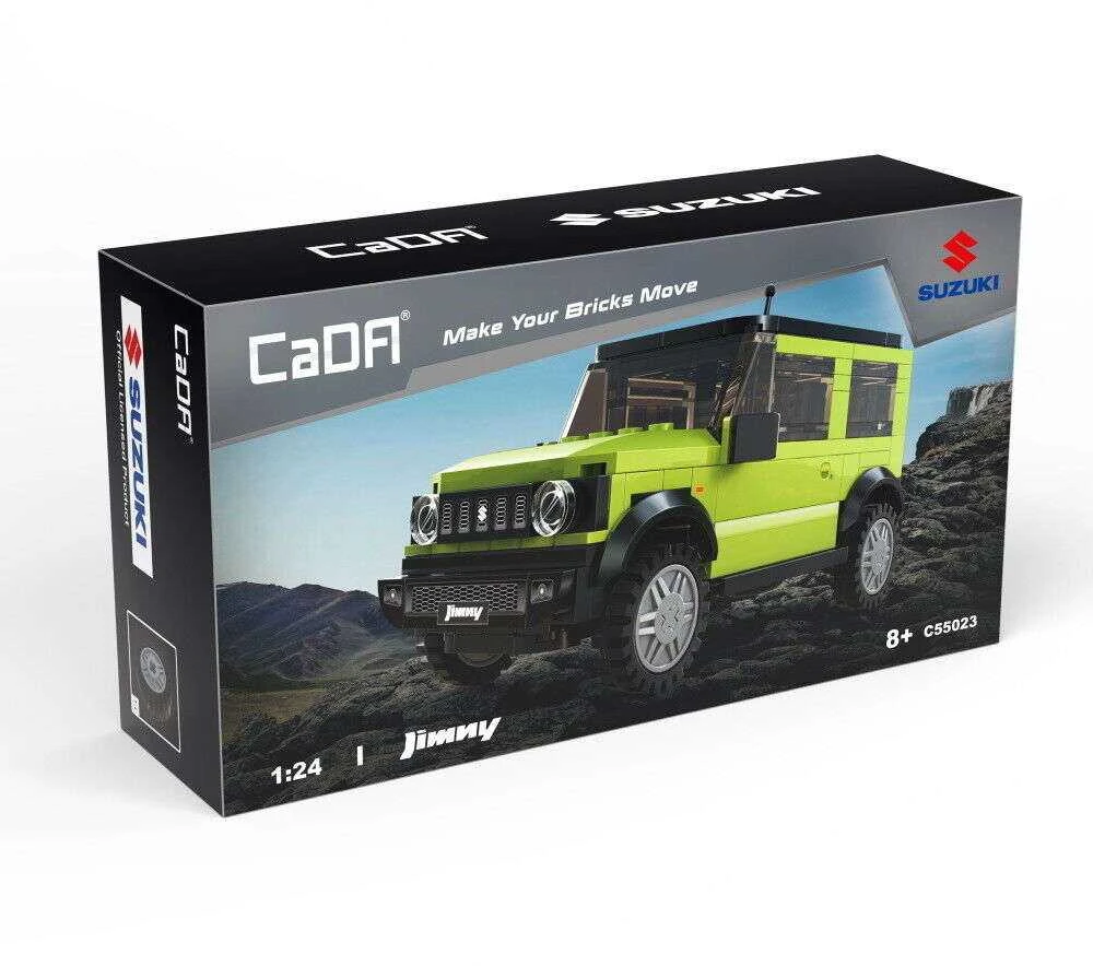 CaDA Statybiniai blokai Visureigis žalia Auto Važiuoklė Suzuki Jimny Offroader 192 vnt.