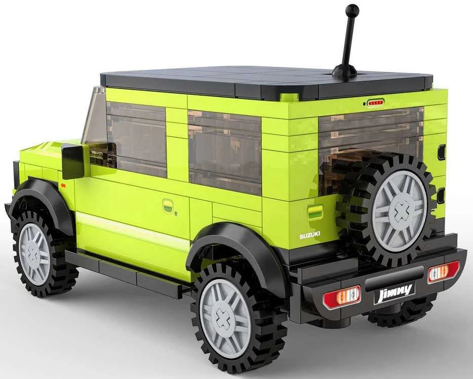 CaDA Statybiniai blokai Visureigis žalia Auto Važiuoklė Suzuki Jimny Offroader 192 vnt.