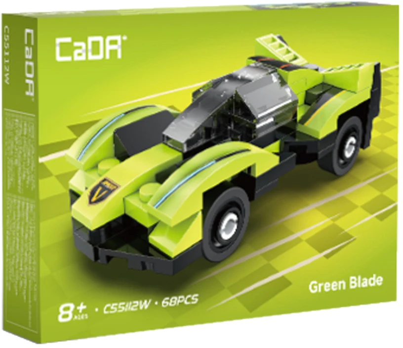 CaDA Statybiniai blokai Automobilis Žalias Blade 68 dalys