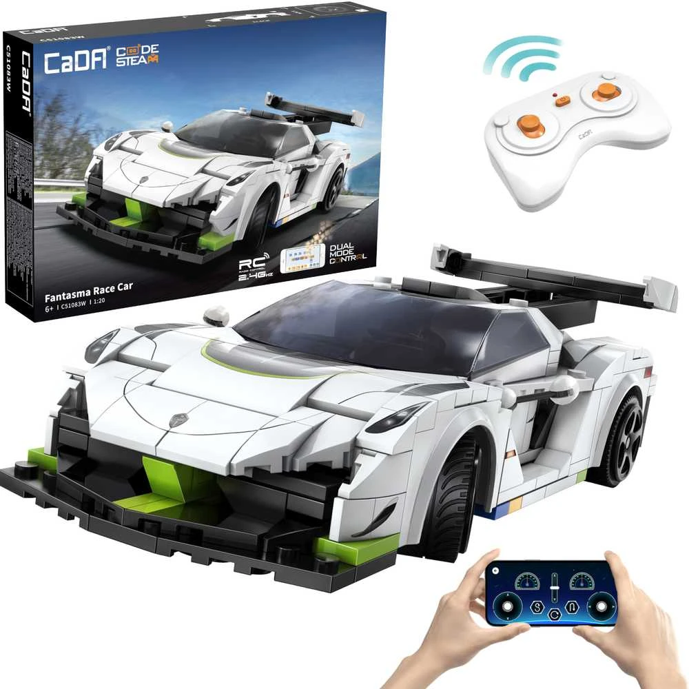 CADA Auto RC racing statybiniai blokai 322 el REMOTE CONTROLLED 1:20