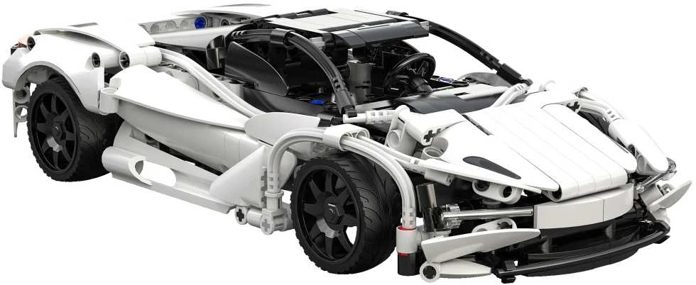 CaDA Building Blocks nuotoliniu būdu valdomas automobilis sportinis automobilis Raudona 30 cm Storming sportinis automobilis Važiuoklė 402 Elements RC Dual Mode