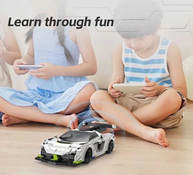 CADA Auto RC racing statybiniai blokai 322 el REMOTE CONTROLLED 1:20