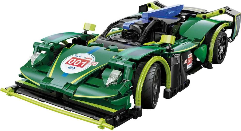 Klocki konstrukcyjne CaDA Samochód zdalnie sterowany Lentyninė mašinėlė 29 cm žalia Emerald Deity Sport Car Važiuoklė 388 dalys RC Dual Mode