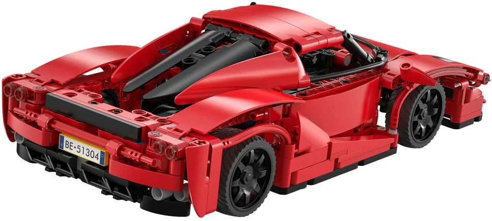 CaDA Building Blocks Nuotolinio valdymo pultas Automobilis Sportinis automobilis Raudona 32 cm Raudona Blade Sport Car Važiuoklė 405 dalys RC Dual Mode