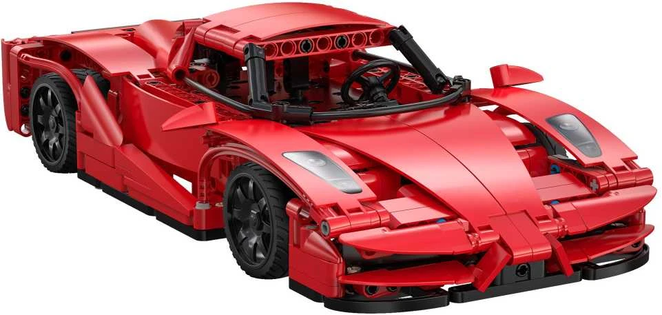 CaDA Building Blocks Nuotolinio valdymo pultas Automobilis Sportinis automobilis Raudona 32 cm Raudona Blade Sport Car Važiuoklė 405 dalys RC Dual Mode