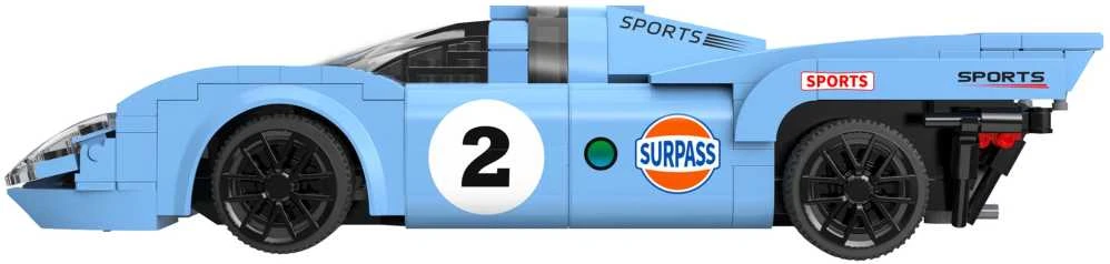 CaDA Building Blocks nuotoliniu būdu valdomas automobilis sportinis automobilis 21,7 cm 1:20 Azure Storm 266 dalys RC Dual Mode C51076W