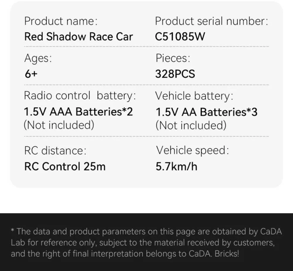 CADA Raudona Shadow RC automobilių sportinės plytos 328 EL dvigubo režimo C51085W