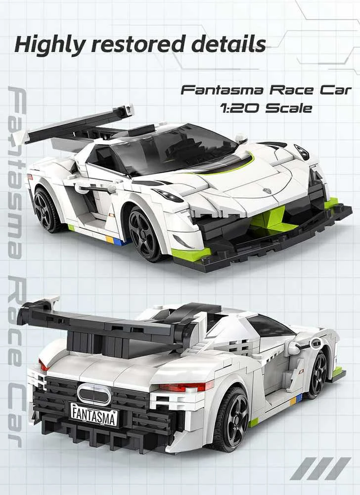 CADA Auto RC racing statybiniai blokai 322 el REMOTE CONTROLLED 1:20