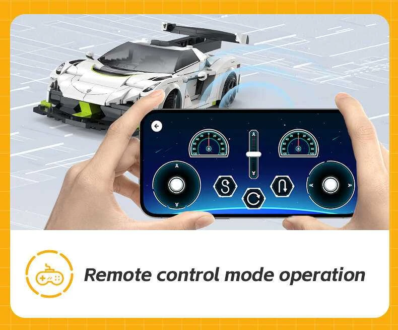 CADA Auto RC racing statybiniai blokai 322 el REMOTE CONTROLLED 1:20