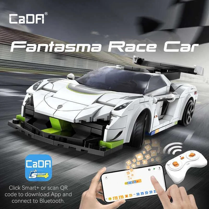 CADA Auto RC racing statybiniai blokai 322 el REMOTE CONTROLLED 1:20
