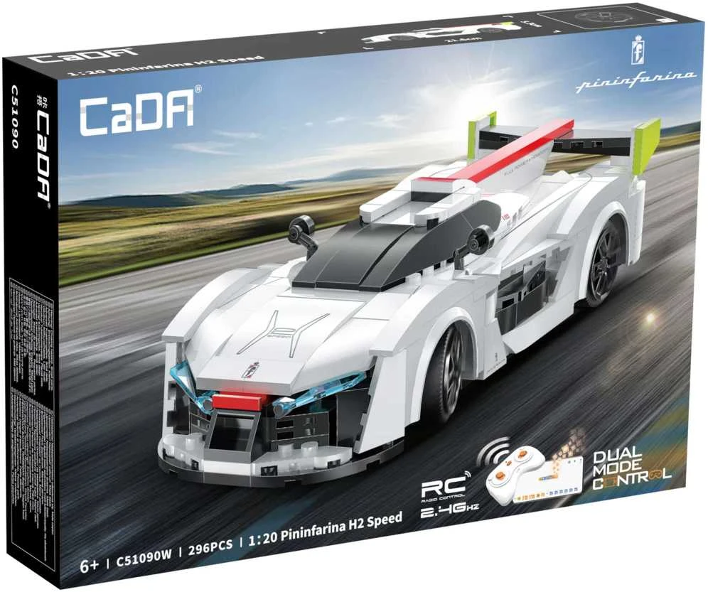 Konstruktorius CaDA Pininfarina H2 Speed C51090W, su RC pultu, 1:20 mastelis (296 dalys)