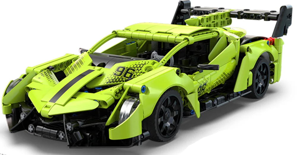 Konstruktoriaus kaladėlės CaDA Automobilis su nuotolinio valdymo pultu Sportinis automobilis 21 cm 1:14 Phantom Ghost 416 dalių RC Dual Mode