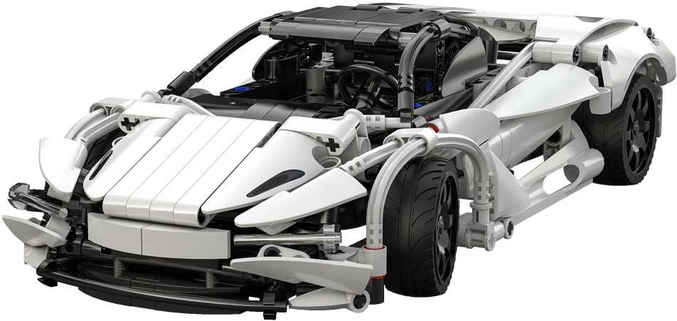 CaDA Building Blocks nuotoliniu būdu valdomas automobilis sportinis automobilis Raudona 30 cm Storming sportinis automobilis Važiuoklė 402 Elements RC Dual Mode