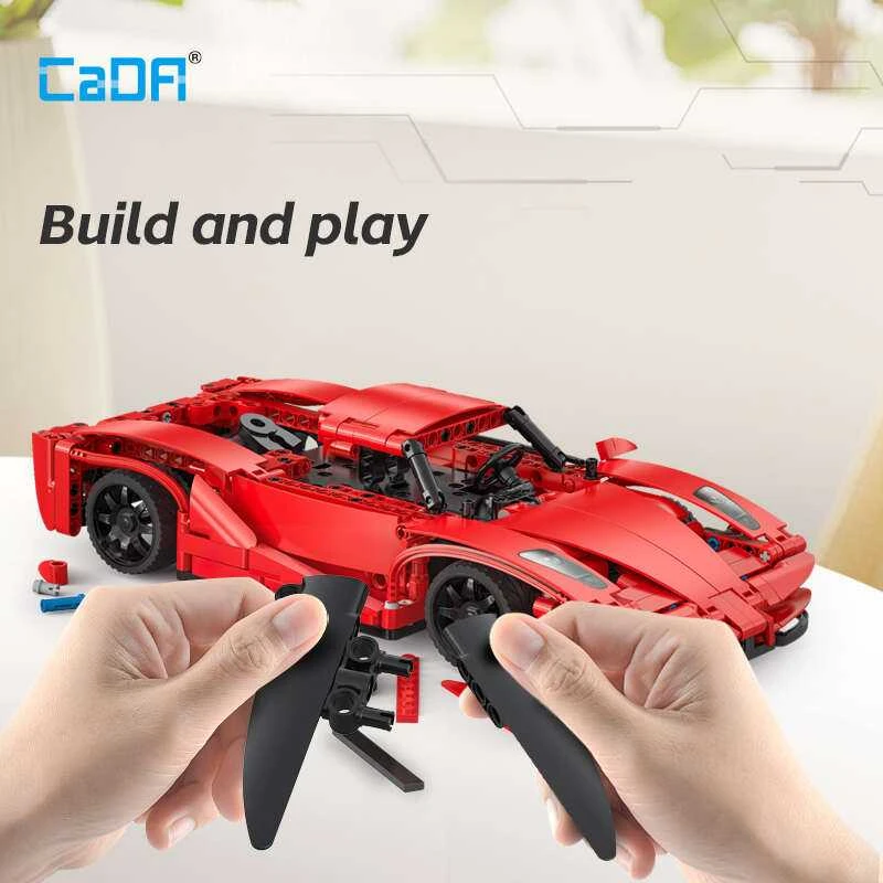 Konstruktorius CaDA Raudona Blade Sports Car RC Dual Mode, 405 d.