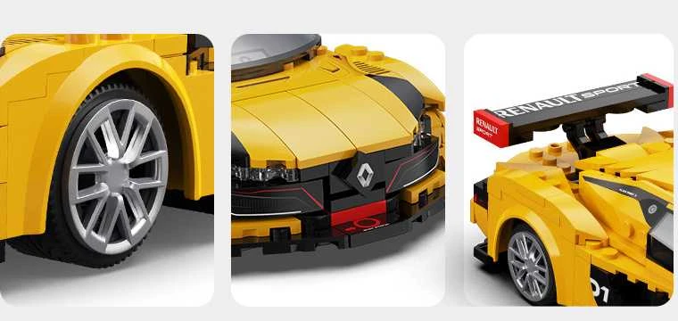 CaDA statybiniai blokai Nuotolinio valdymo automobilis Sportinis automobilis 21 cm 1:20 Renault Sport RS.01 294 detalės RC dvigubo režimo C51094W