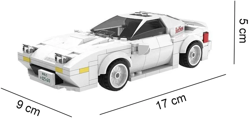 CADA konstruktoriaus lenktyninio automobilio kaladėlės MAZDA FC35 RX-7 INITIAL D MANGA ANIME