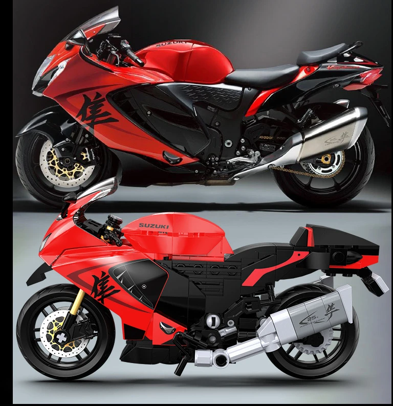 CaDA Suzuki Hayabusa C62051W motociklo konstruktoriaus kaladėlės 1:12 299 dienos