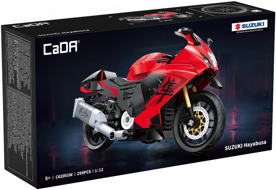 CaDA Suzuki Hayabusa C62051W motociklo konstruktoriaus kaladėlės 1:12 299 dienos