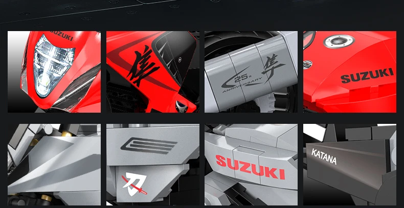 CaDA Suzuki Hayabusa C62051W motociklo konstruktoriaus kaladėlės 1:12 299 dienos