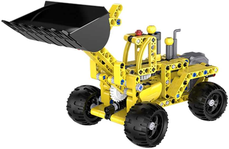 CaDA Technic Construction Bricks Loader 25 cm Didelis buldozeris Statybinė transporto priemonė su atgaline pavara