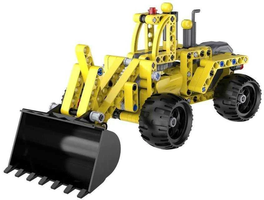 CaDA Technic Construction Bricks Loader 25 cm Didelis buldozeris Statybinė transporto priemonė su atgaline pavara