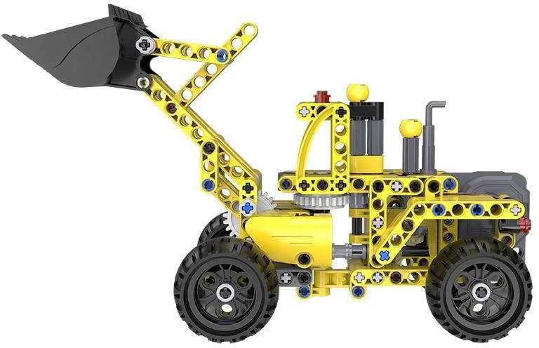 CaDA Technic Construction Bricks Loader 25 cm Didelis buldozeris Statybinė transporto priemonė su atgaline pavara