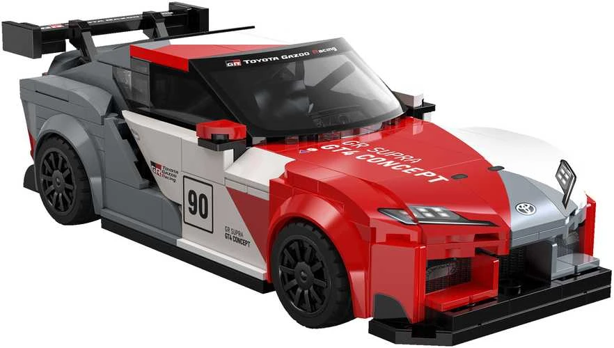 CaDA konstruktoriaus kaladėlės lenktyniniam automobiliui „Toyota GR Supra GT4“, 324 detalės