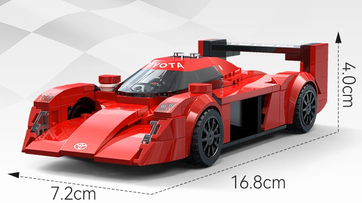 CaDA konstruktoriaus kaladėlės iš lenktyninio automobilio „Toyota GT-ONE“, 272 detalės