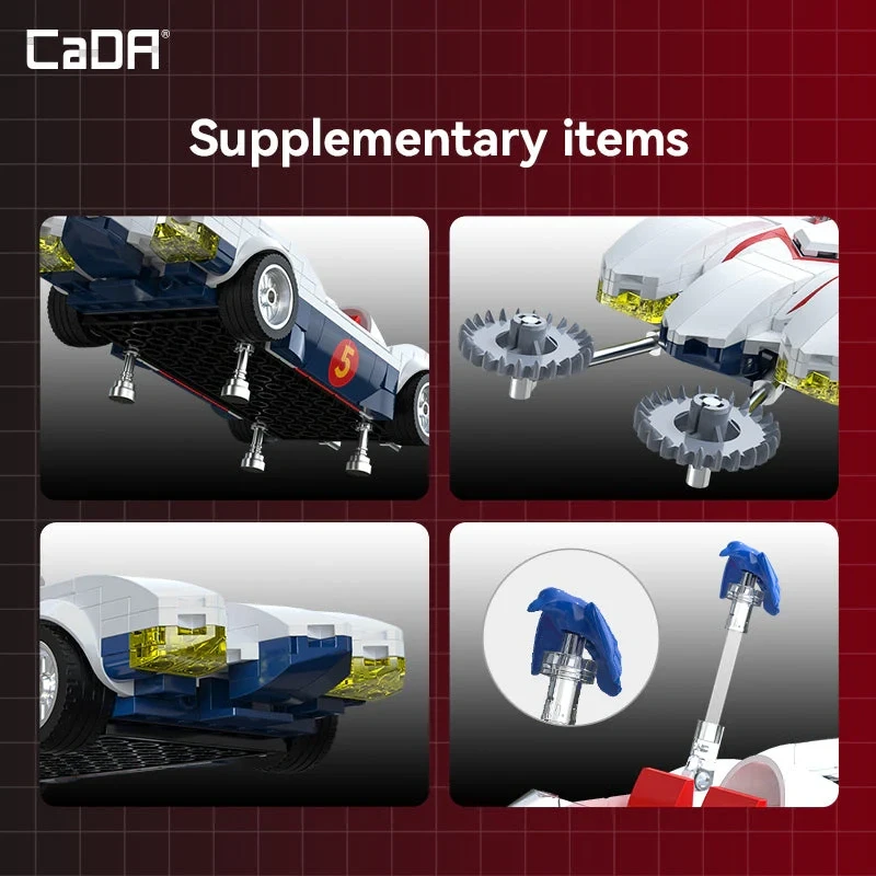 CaDA konstruktoriaus kaladėlės lenktyninis automobilis Speed Racer Mach 5 C55087W 294 elementai