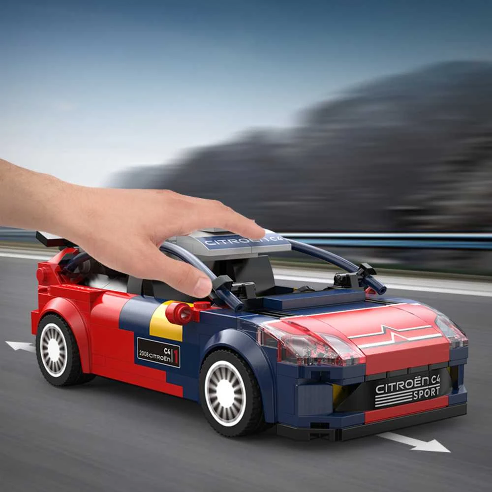 CaDA konstruktoriaus kaladėlės lenktyniniam automobiliui „Citroen C4 WRC“ lenktyniniam automobiliui Sportinis automobilis 296 detalės