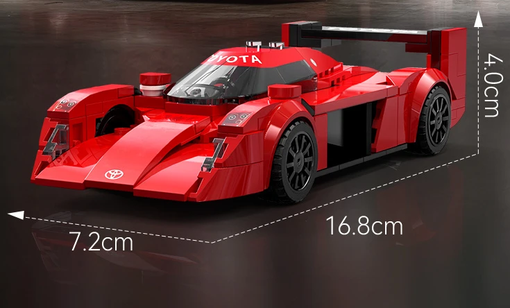 CaDA konstruktoriaus kaladėlės iš lenktyninio automobilio „Toyota GT-ONE“, 272 detalės