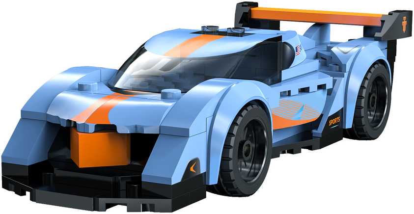 CaDA lenktynininko konstruktoriaus kaladėlės, „Phantom Velocity Race Car“ sportinis automobilis, 165 detalės