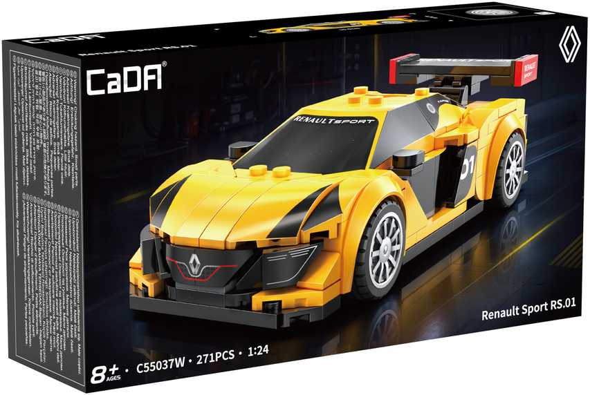 CaDA konstruktoriaus kaladėlės lenktyniniam automobiliui „Renault Sport RS.01“ (271 detalė)