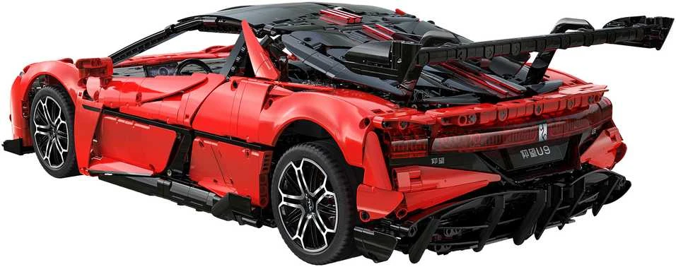 CaDA statybinių blokų lenktyninis nuotolinio valdymo lenktyninio automobilio programėlė BYD YangWang U9 sportinis automobilis, 3671 detalė