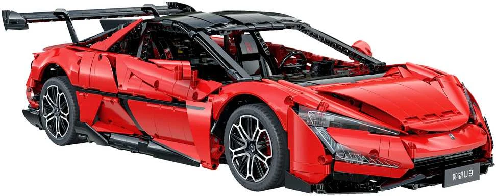 CaDA statybinių blokų lenktyninis nuotolinio valdymo lenktyninio automobilio programėlė BYD YangWang U9 sportinis automobilis, 3671 detalė