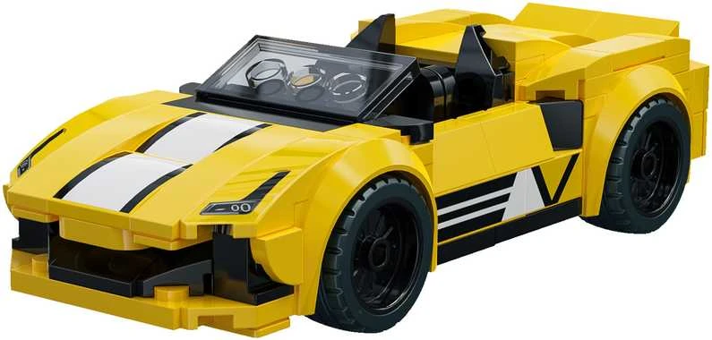 CaDA statybiniai blokeliai „Racer Solar Crest“ lenktyninis automobilis, 160 detalių