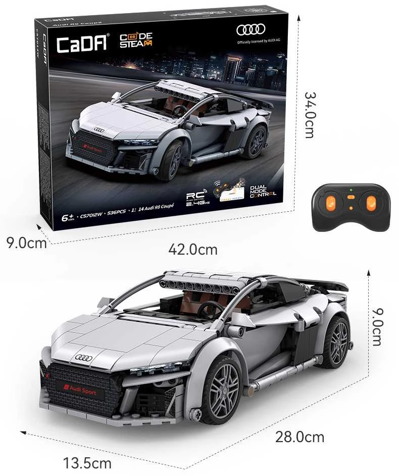 *****Cada kaladėlės C57012W Audi R8 Coupe RC 29394