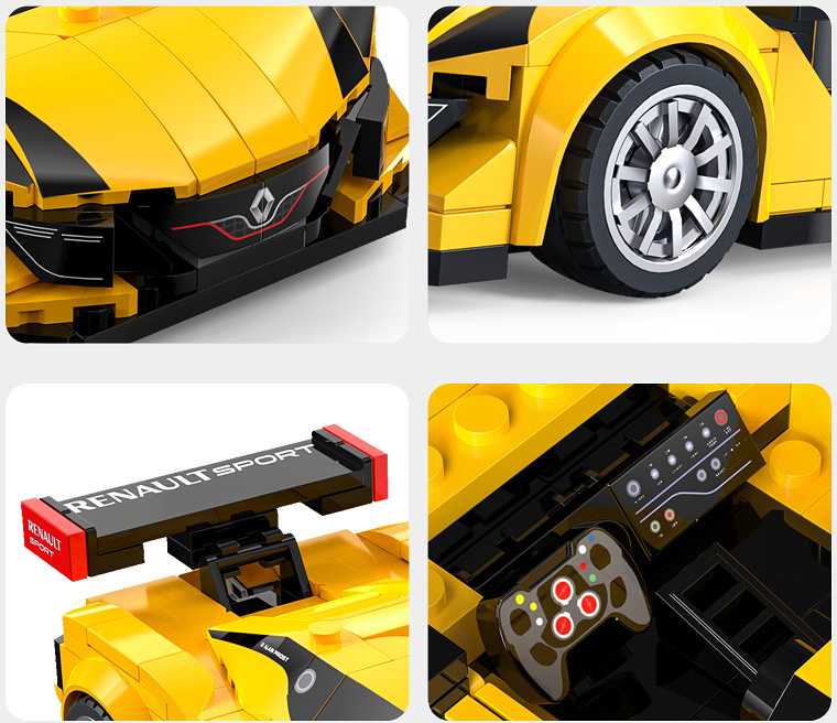 CaDA konstruktoriaus kaladėlės lenktyniniam automobiliui „Renault Sport RS.01“ (271 detalė)
