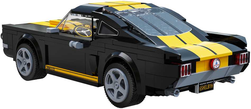 CaDA statybiniai blokai, lenktyninis nuotolinio valdymo automobilis, „Shelby GT 350H“ sportinis automobilis, 291 detalė, nuotoliniu būdu valdomas