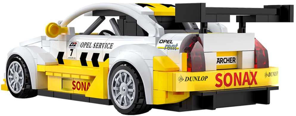 CaDA konstruktoriaus kaladėlės lenktyniniam automobiliui „Opel Astra V8 Coupe DTM“ – 305 detalės