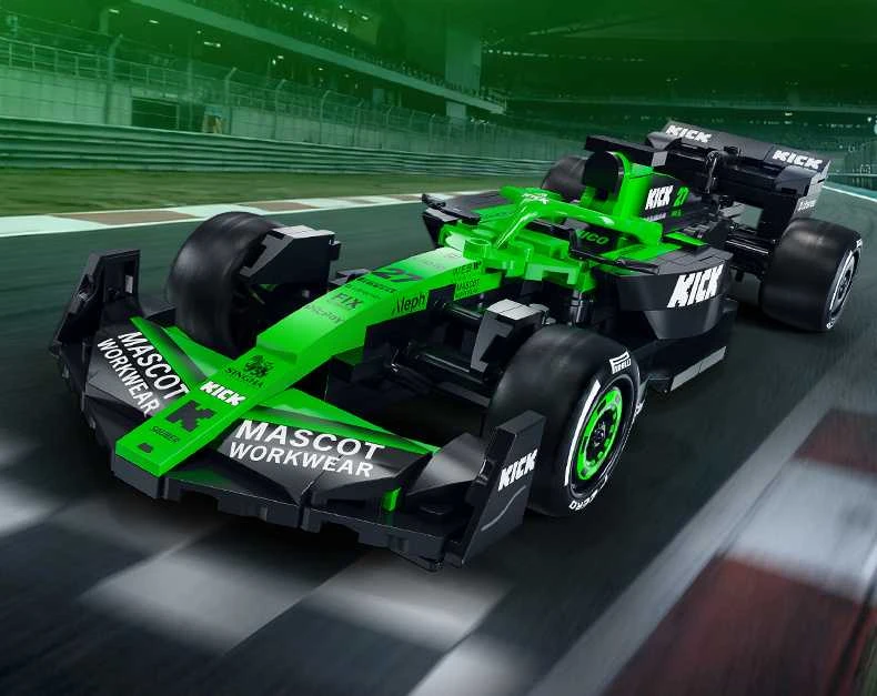 CaDA konstruktoriaus kaladėlės lenktyniniam automobiliui „Kick Sauber F1 Team C45 2025“, 348 detalės