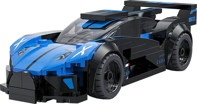 CaDA konstruktoriaus kaladėlės lenktyniniam automobiliui „Bluefire Specter“ lenktyniniam automobiliui sportiniam automobiliui, 165 detalės
