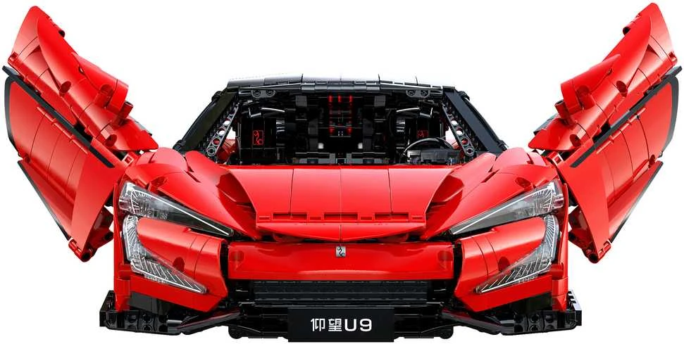 CaDA statybinių blokų lenktyninis nuotolinio valdymo lenktyninio automobilio programėlė BYD YangWang U9 sportinis automobilis, 3671 detalė