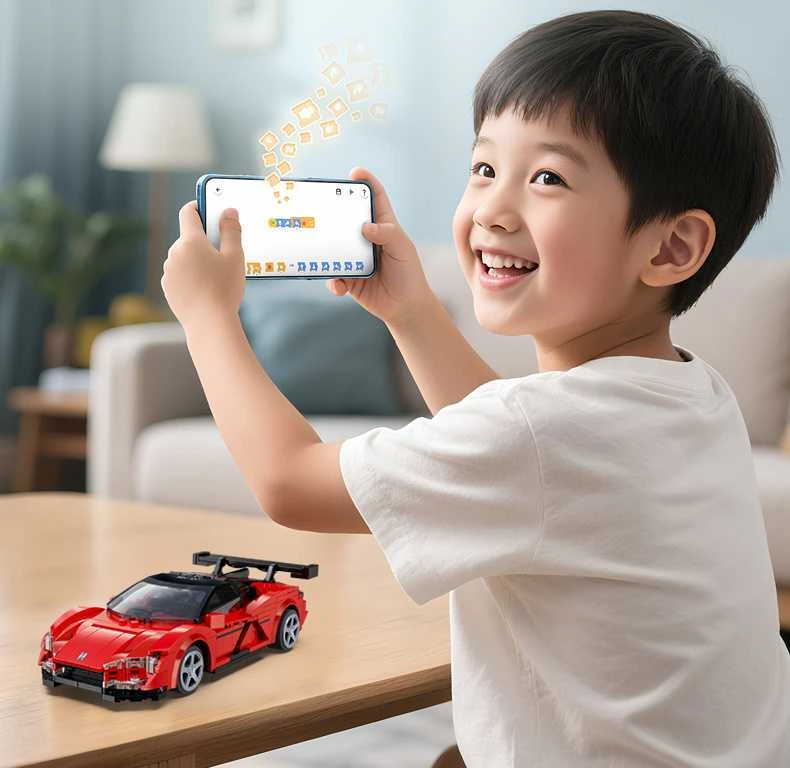 CaDA statybinių blokų lenktyninis nuotolinio valdymo lenktyninis automobilis Yangwang U9 statybinių blokų sportinis automobilis 299 dienos RC