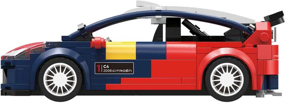 CaDA konstruktoriaus kaladėlės lenktyniniam automobiliui „Citroen C4 WRC“ lenktyniniam automobiliui Sportinis automobilis 296 detalės