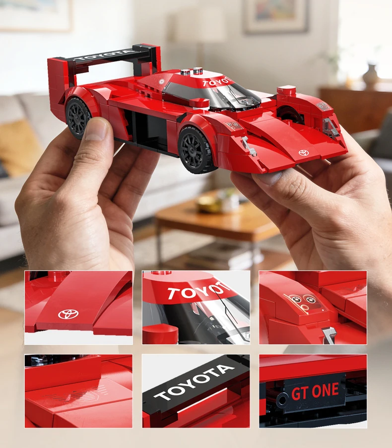 CaDA konstruktoriaus kaladėlės iš lenktyninio automobilio „Toyota GT-ONE“, 272 detalės