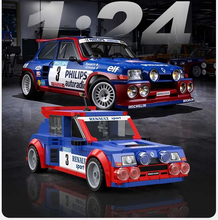 CaDA konstruktoriai iš lenktyninio automobilio „Renault 5 Maxi Turbo“, 308 detalės